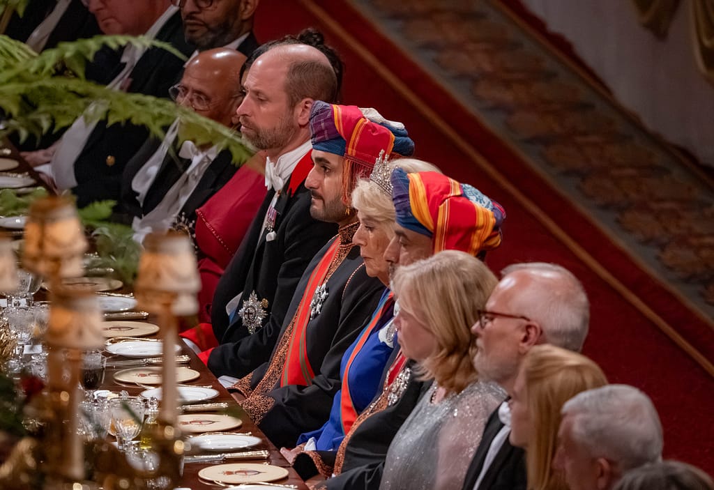 Prince of Wales and Sayyid Theyazin at state banquet