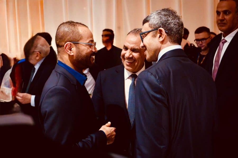 Minister at reception hosted by UAE Foreign Minister