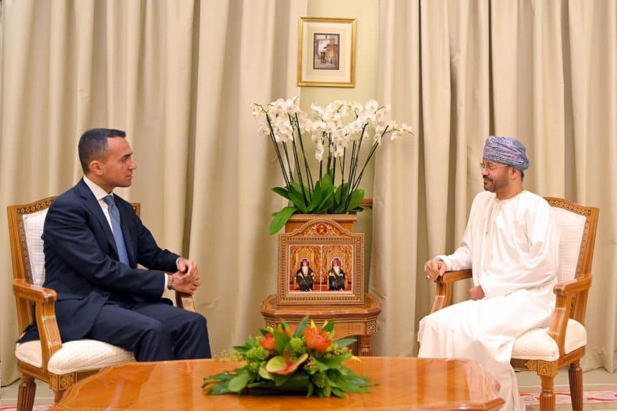 Foreign Minister sayyid Badr receives the European Union Special Representative for the Gulf Region