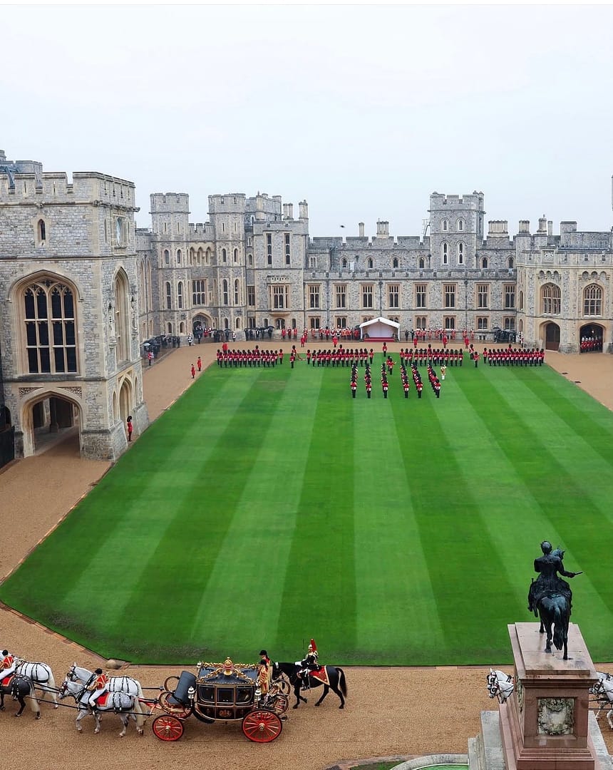 His Majesty accorded official reception at Windsor Castle
