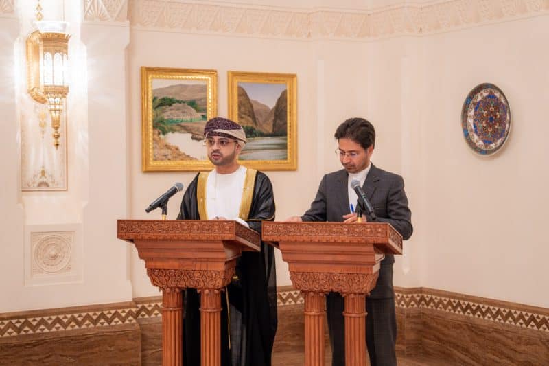 Launch of commemorative postage stamp between Oman and Iran