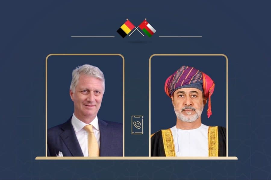 His Majesty the Sultan receives a phone call from the King of the Belgians