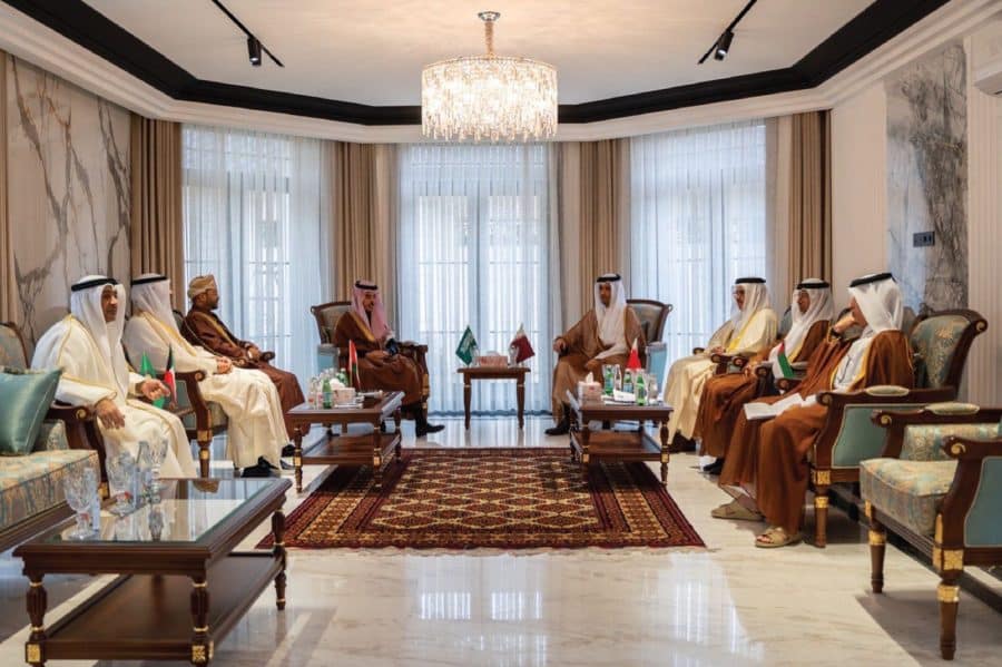 Participation of His Excellency Sayyed Badr Al Busaidi, Minister of Foreign Affairs, in the forty-fourth extraordinary ministerial meeting of the Gulf Cooperation Council, in Uzbekistan.