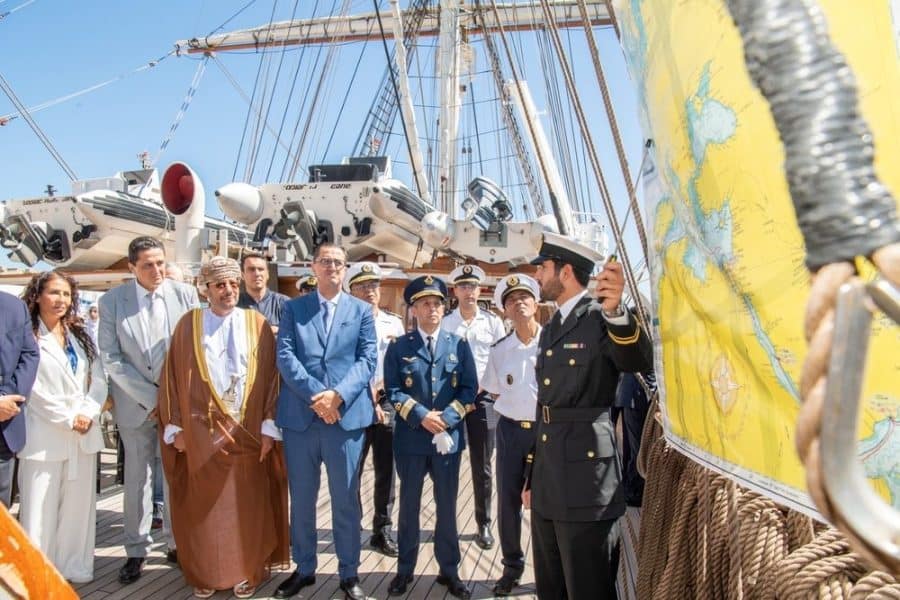 Morocco: Ambassador welcomes Shabab Oman II at Tangier port