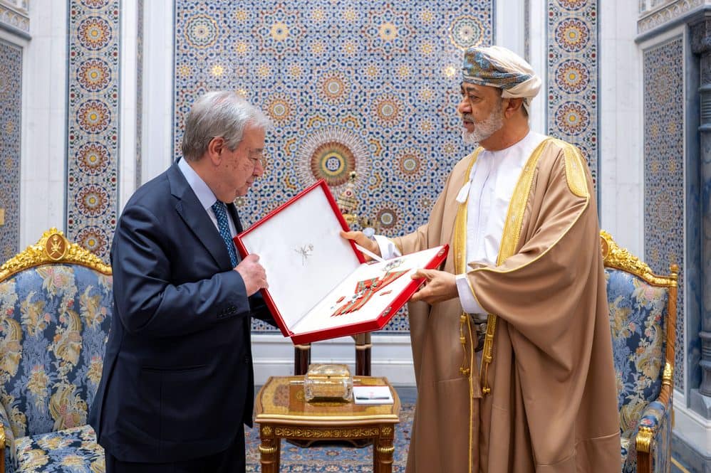 His Majesty confers Oman Civil Order upon UN Secretary General