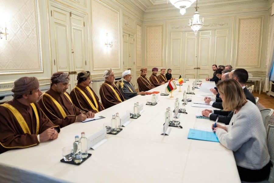 جلالةُ السُّلطان المعظم ودولة رئيس الوزراء البلجيكي يعقدان جلسة مُباحثات