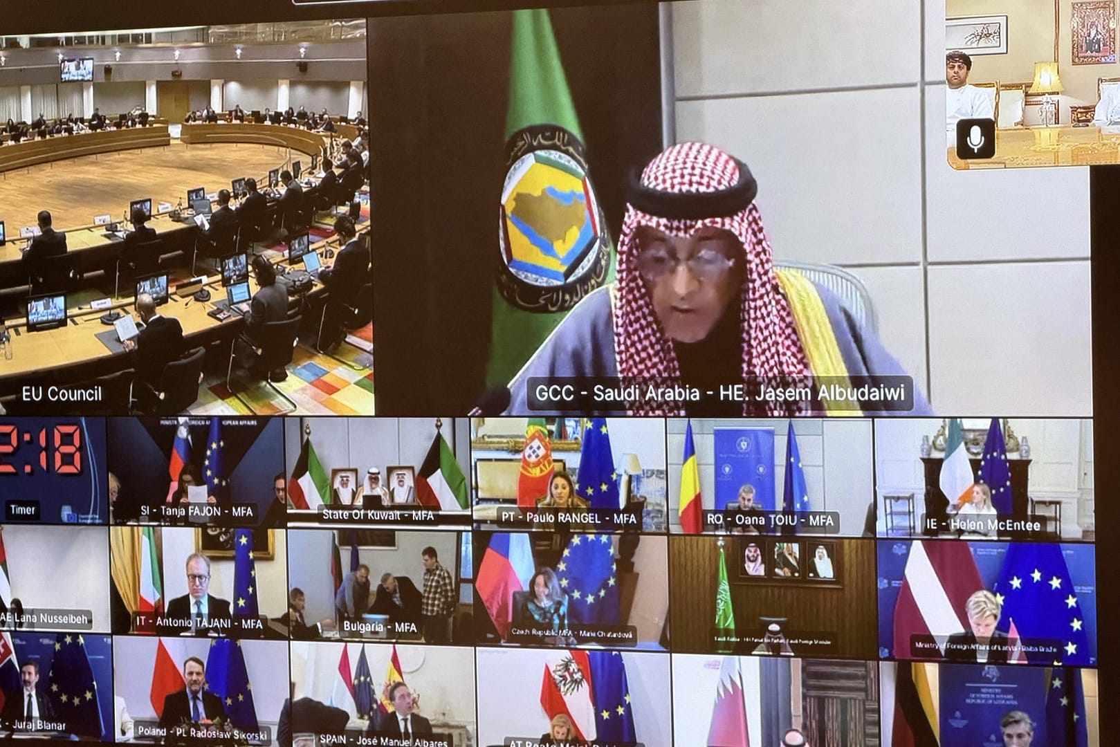 سلطنة عُمان تشارك في الاجتماع الوزاري الاستثنائي بين دول مجلس التعاون لدول الخليج العربية والاتحاد الأوروبي