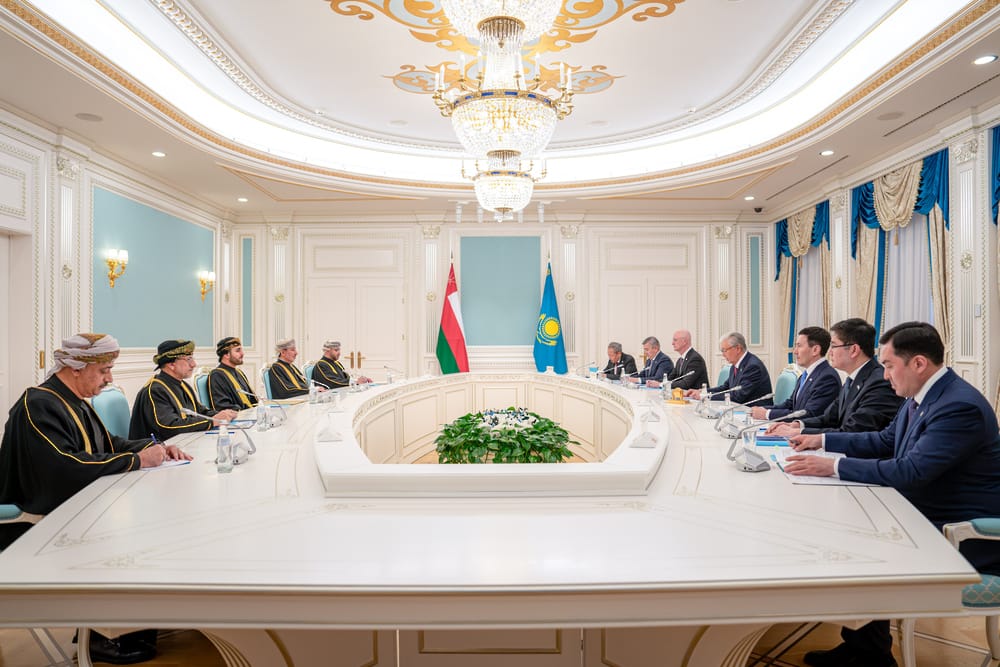 President of Kazakhstan holds official talks with His Highness Sayyid Theyazin