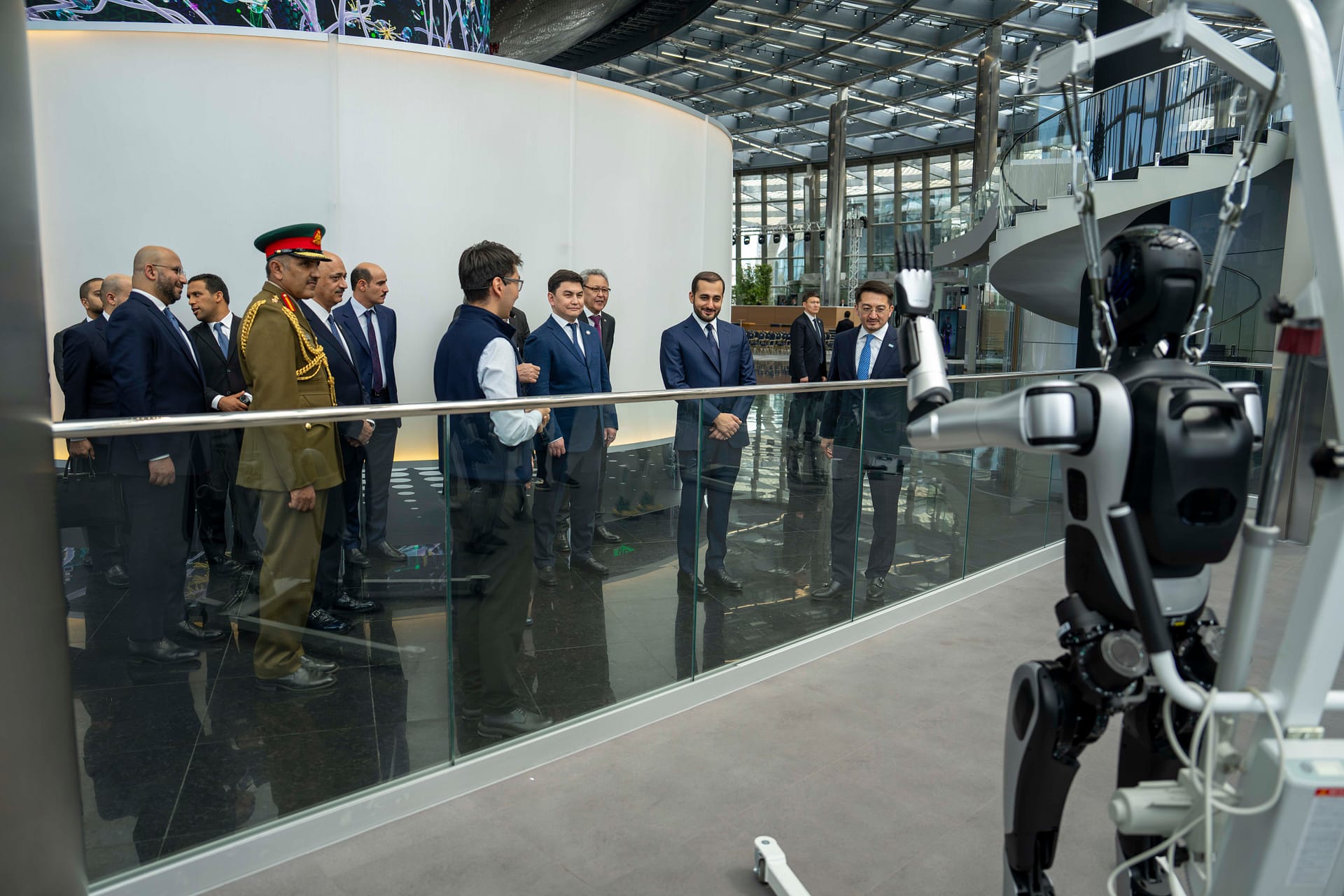 HH Sayyid Theyazin Visits Expo Area in Kazakhstan