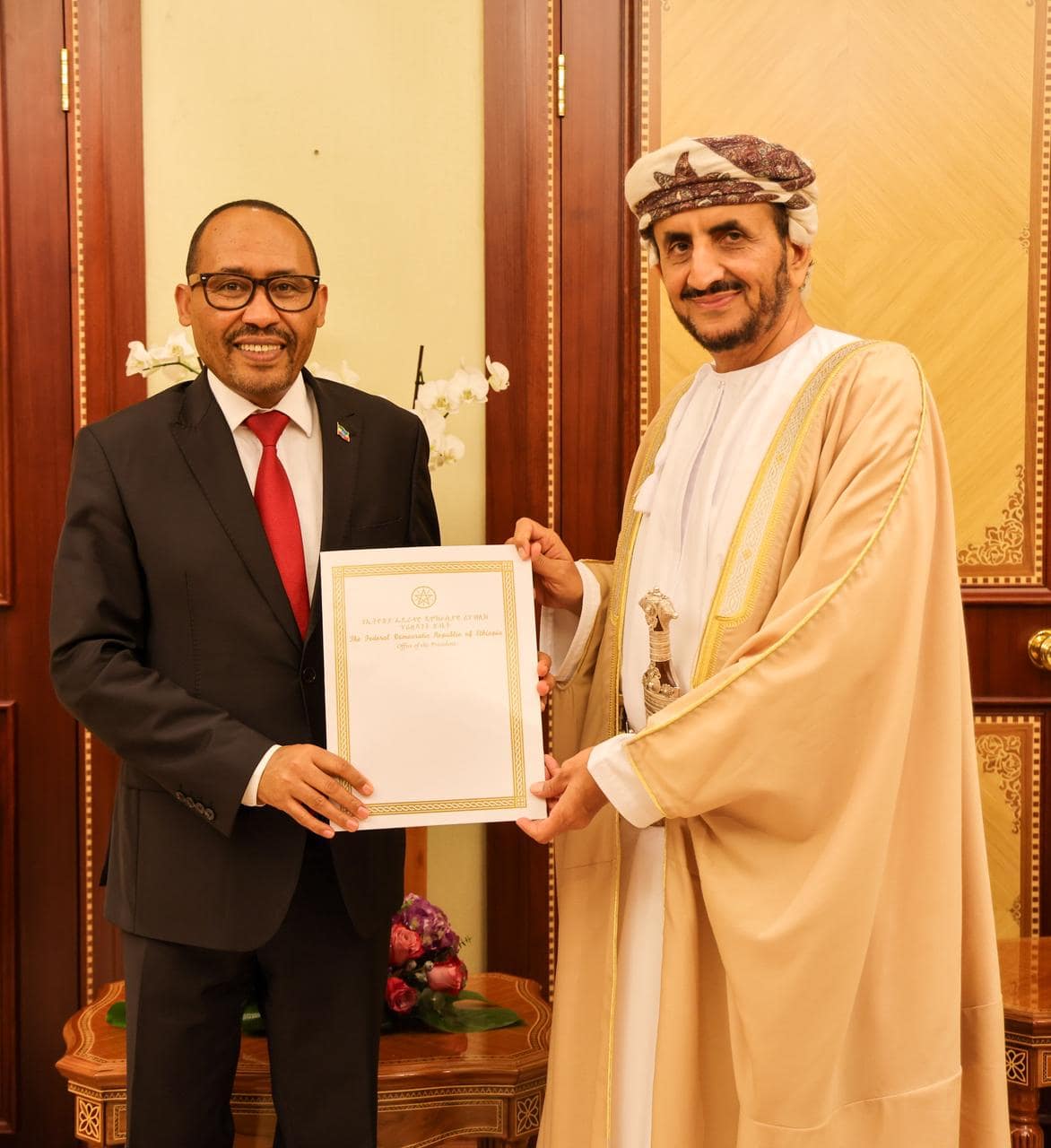 Political Undersecretary receives copies of credentials of several Ambassadors