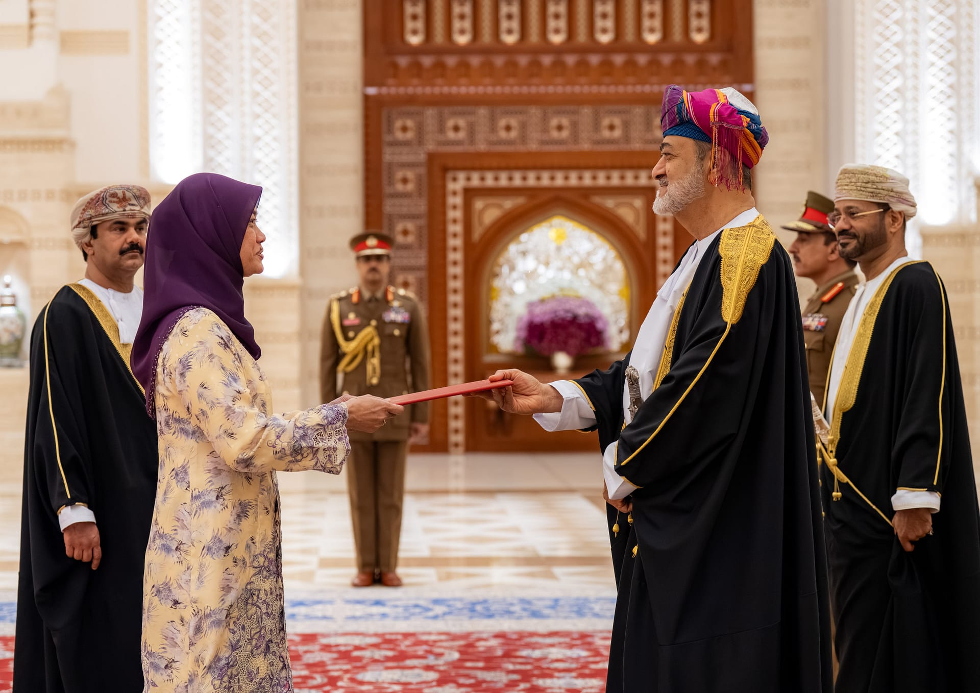 His Majesty receives credentials of several Ambassadors
