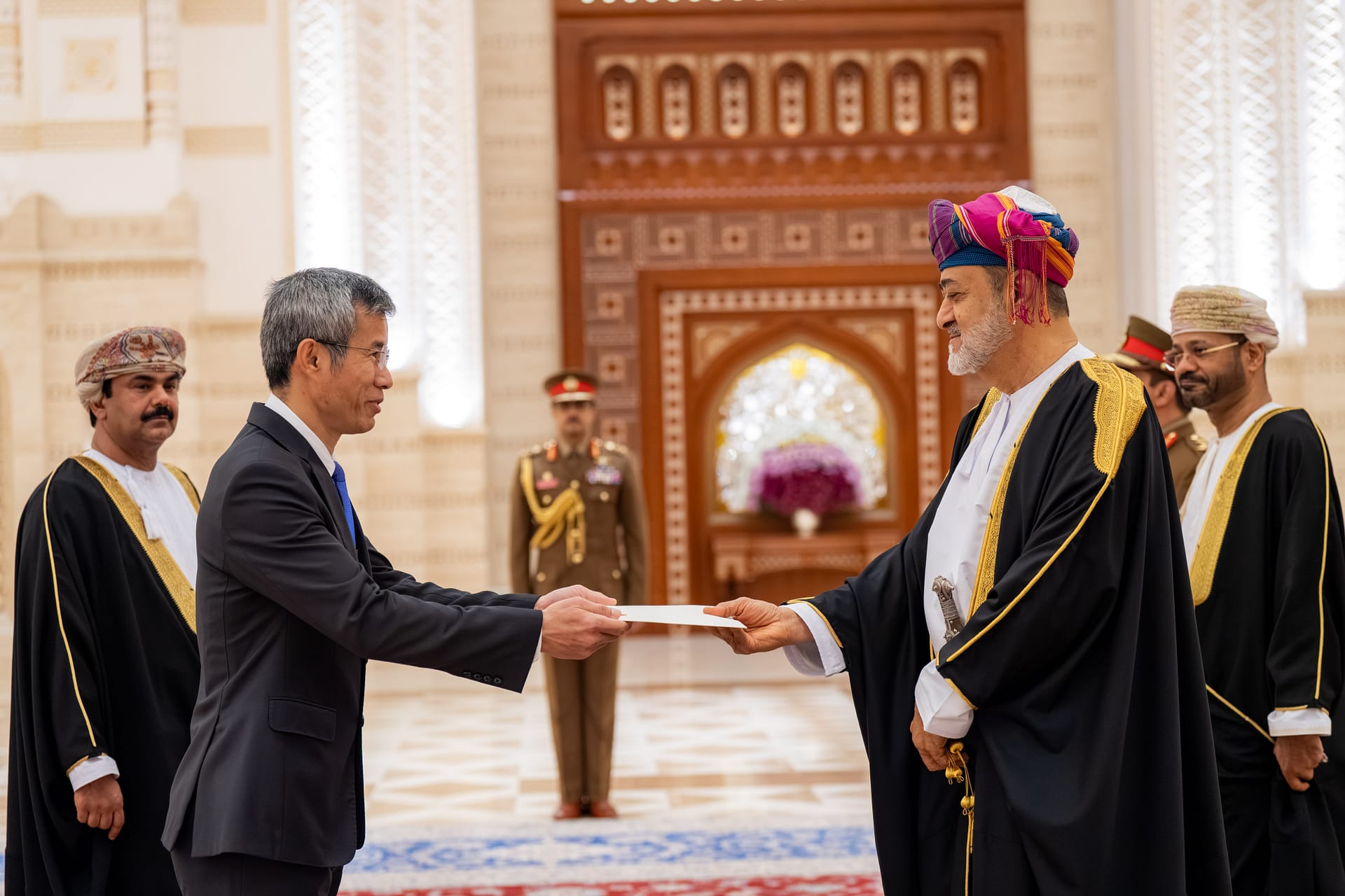 His Majesty receives credentials of several Ambassadors